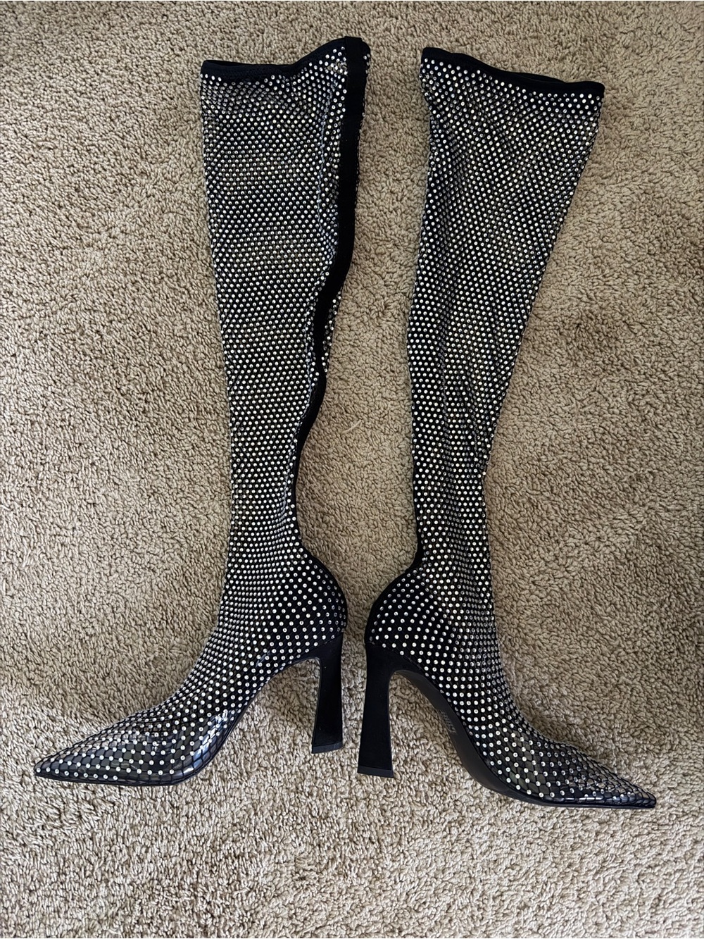 Steve Madden Sapphire Over The Knee Boots W/ Crystals
